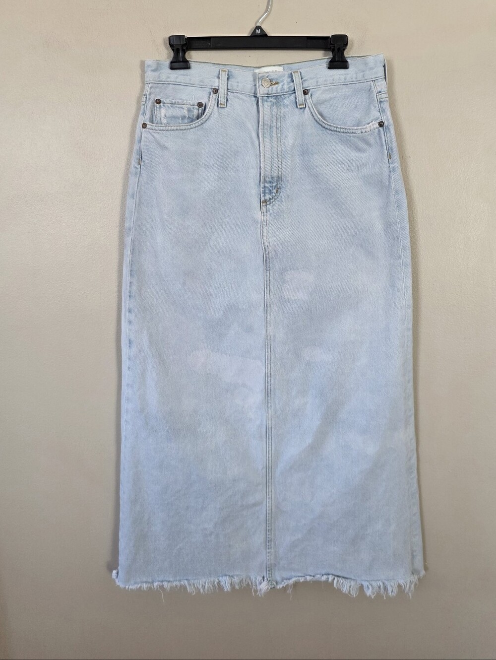 Agolde Hilla Skirt Long Light Wash Size 28